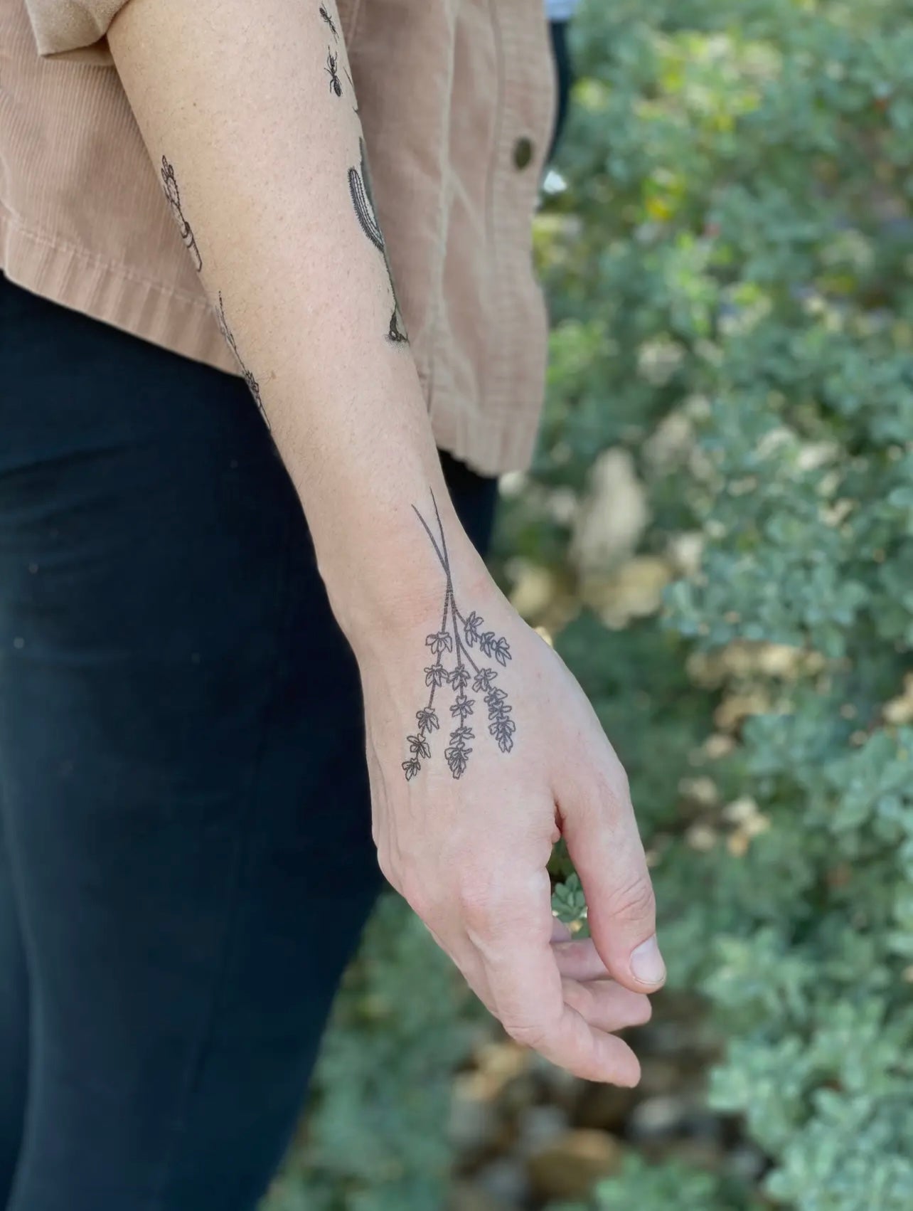 Lavender Twigs Temporary Tattoo
