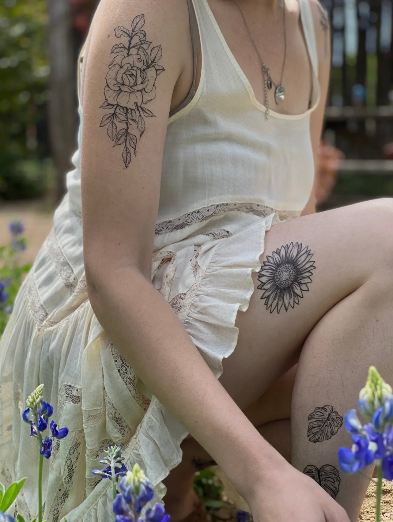 Rose Blossom Temporary Tattoo