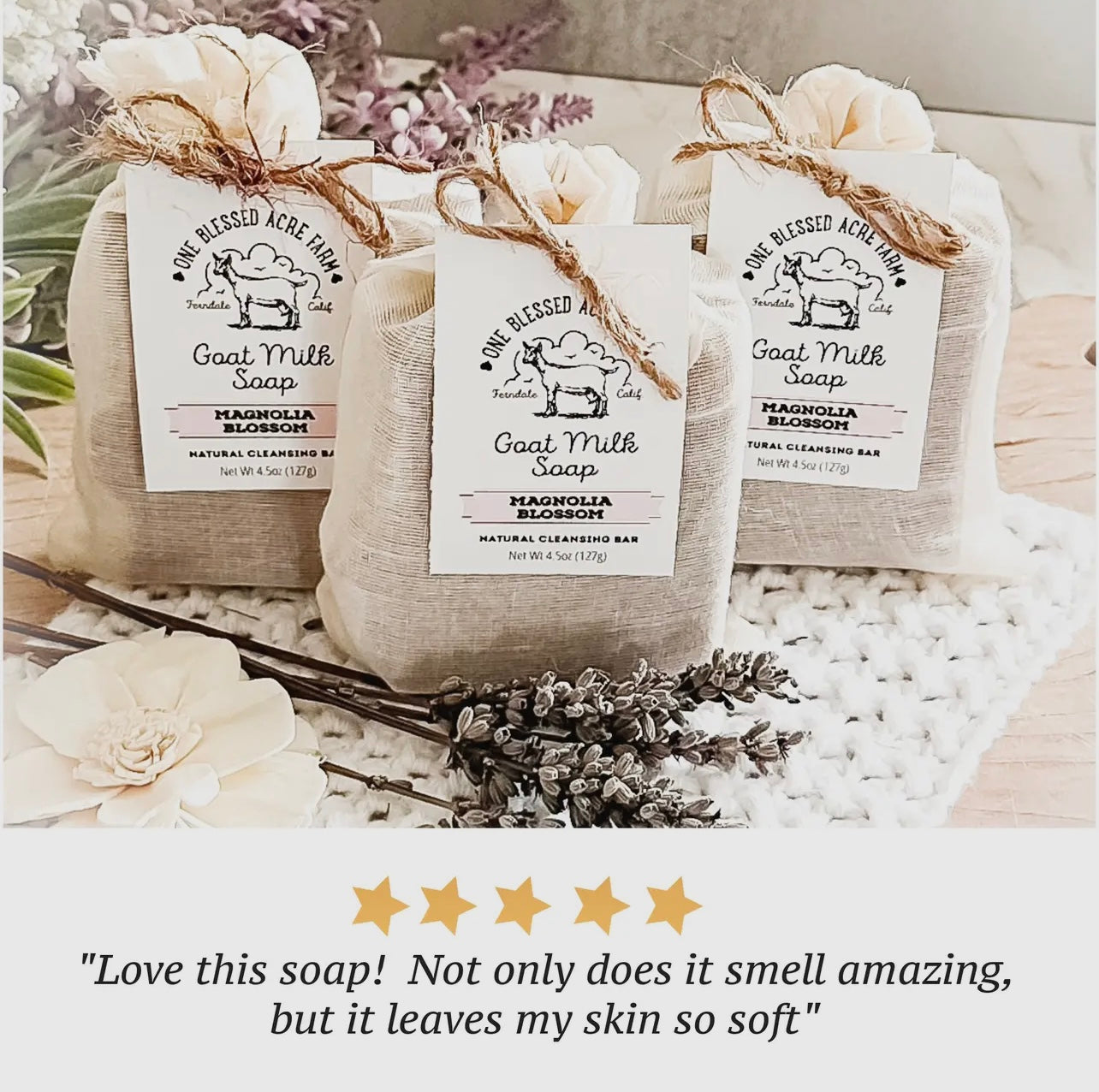 Magnolia Goat Milk Bar Soap