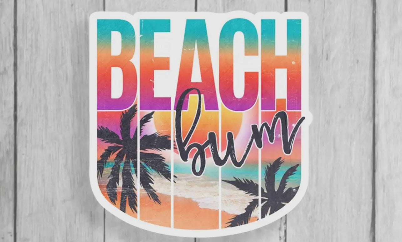 Beach Bum Sticker