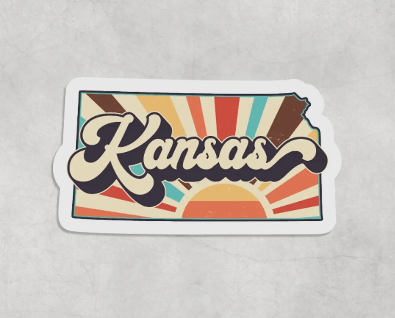 Retro Kansas Sticker