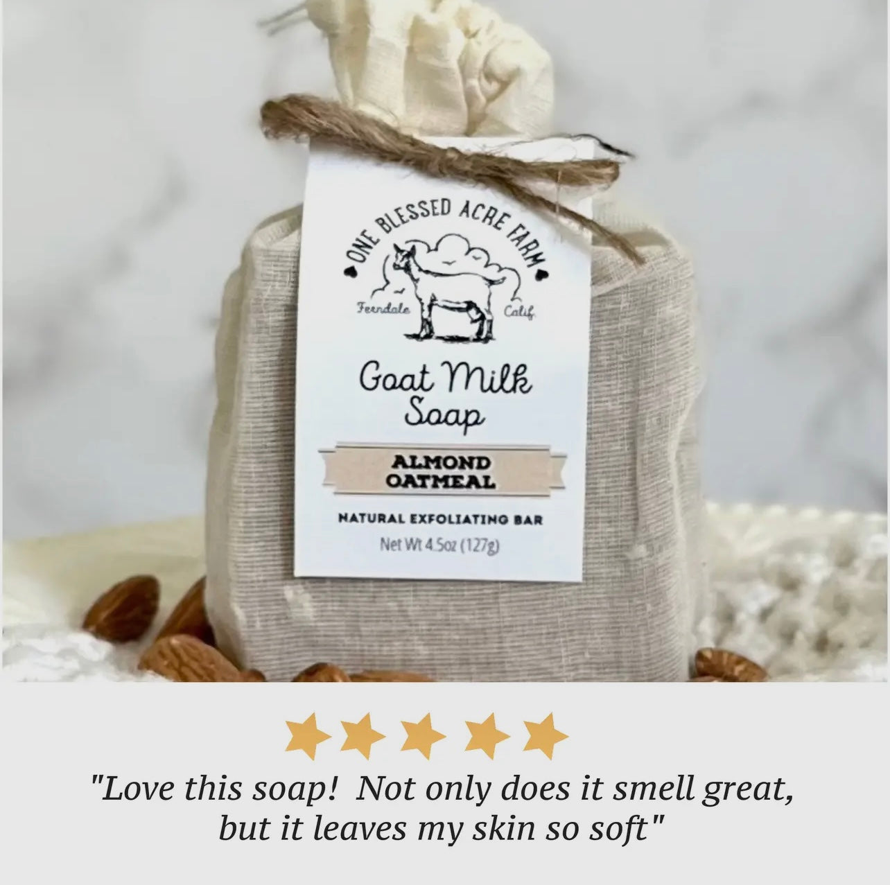 Almond Oatmeal Goat Milk Bar Soap