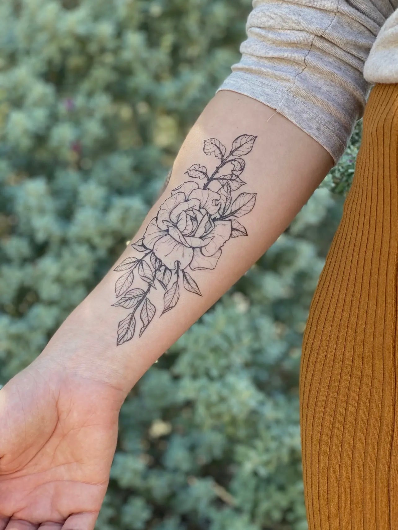 Rose Blossom Temporary Tattoo