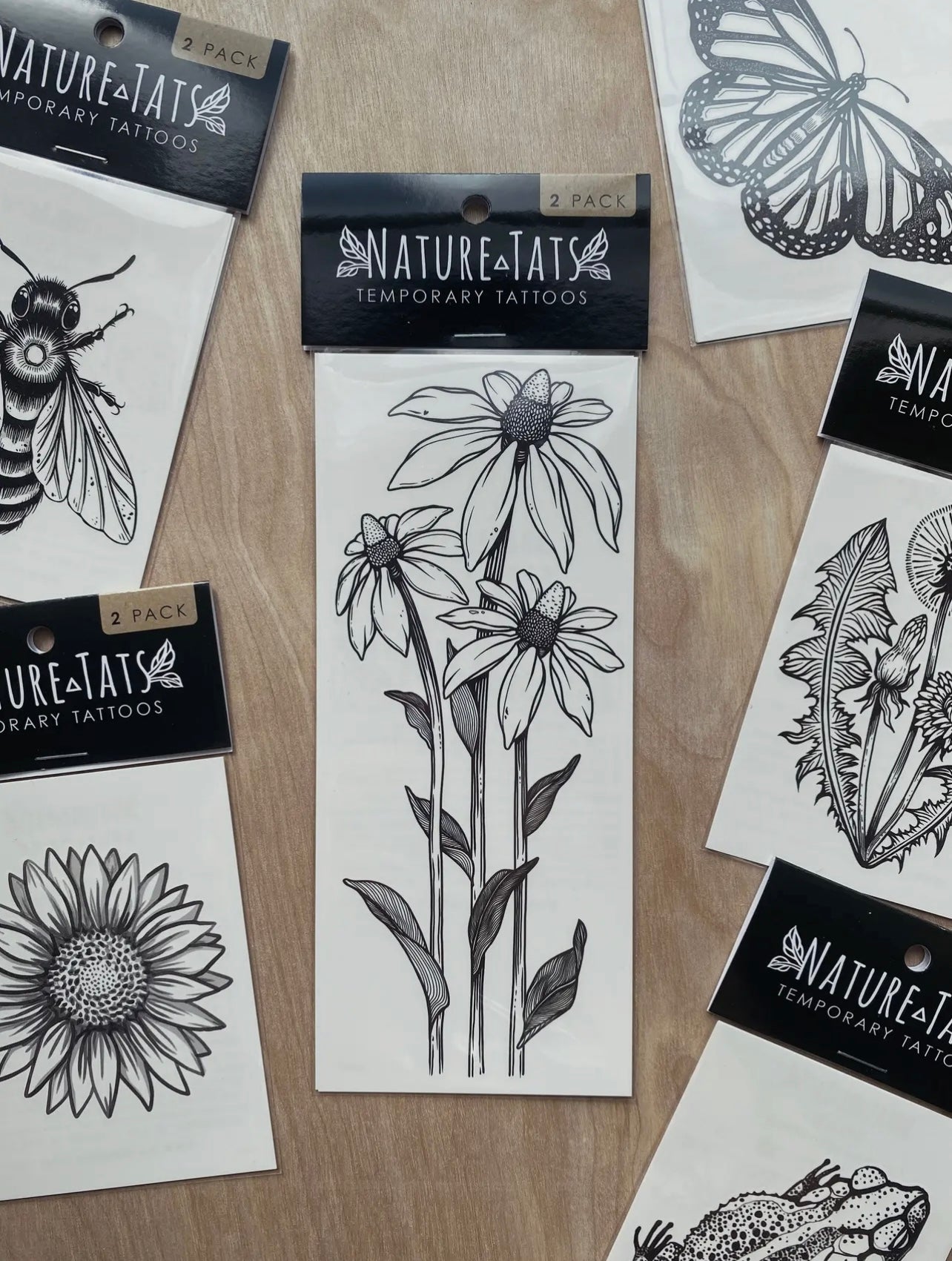 Coneflower Temporary Tattoo