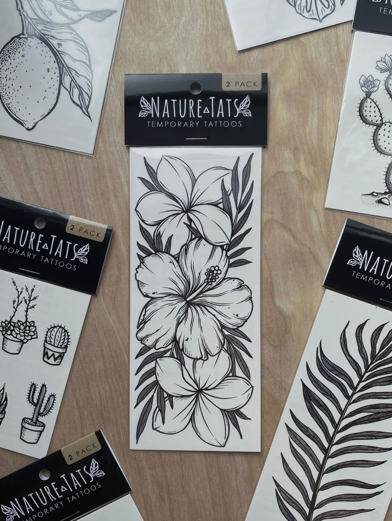 Tropical Floral Temporary Tattoo