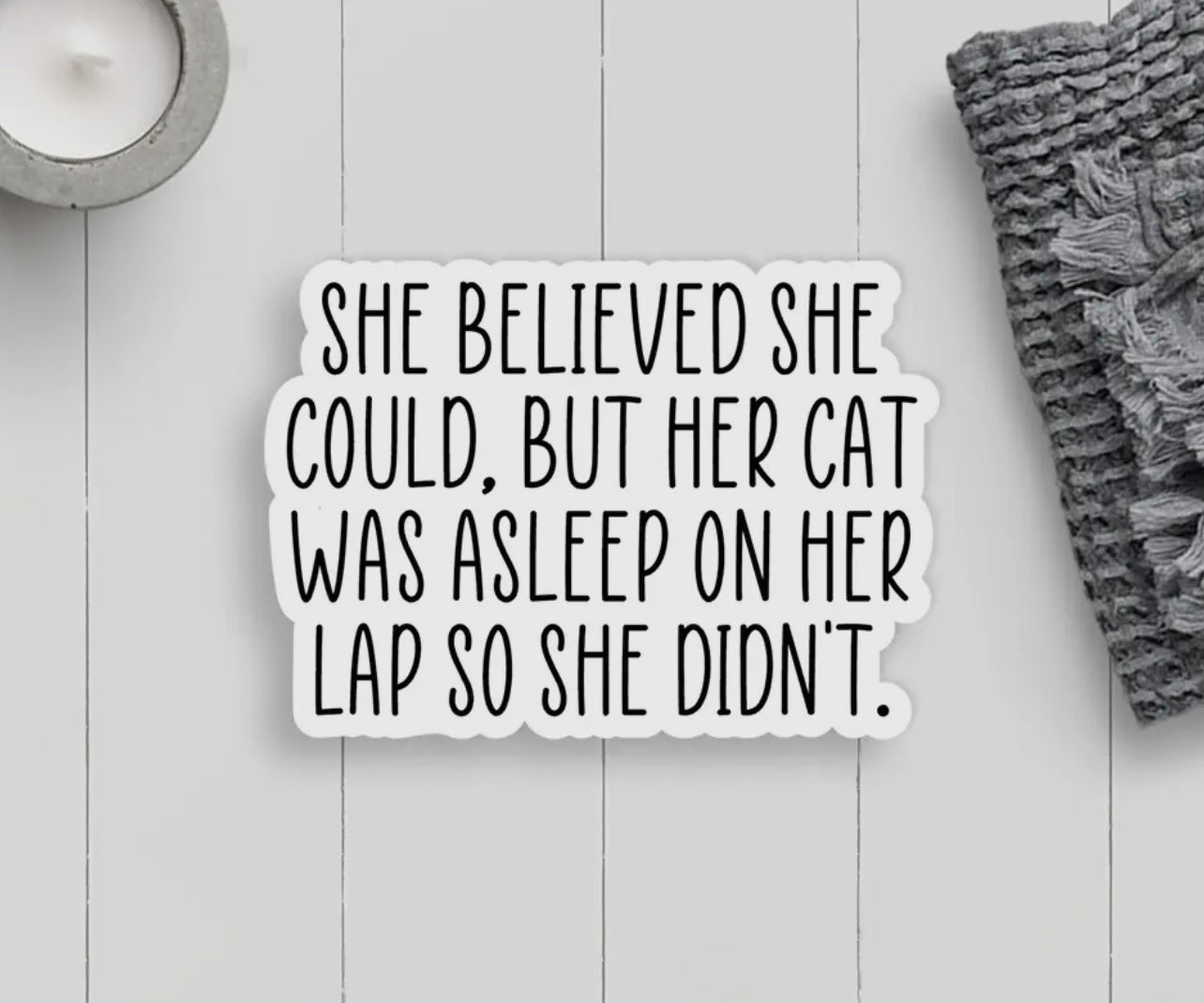 Cat on Lap Sticker