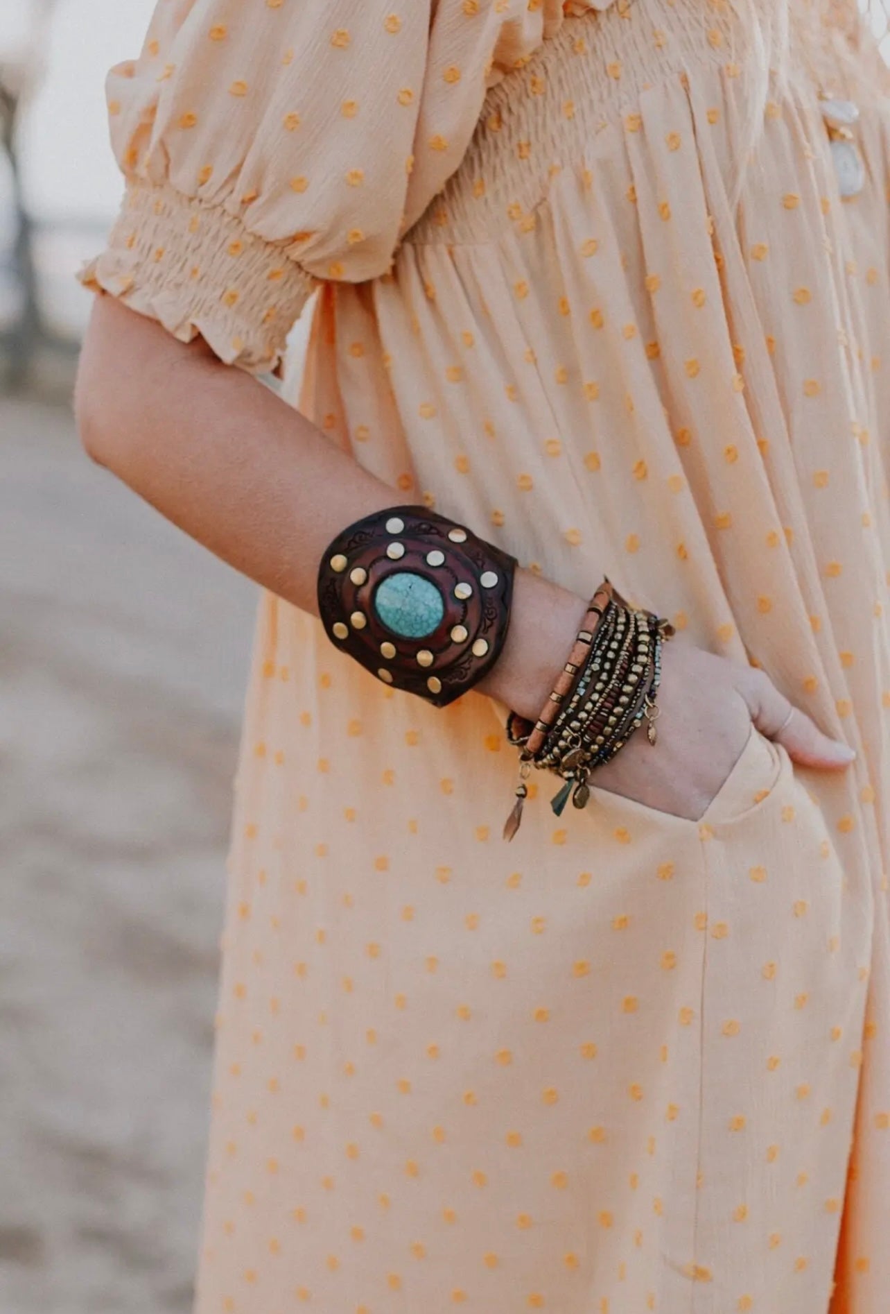 Alyda Boho Bracelet Set - Brown